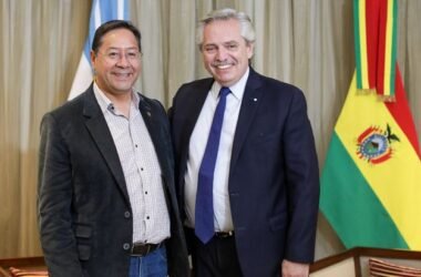 El presidente Fernández se reunió en Bogotá con su par de Bolivia, Luis Arce.