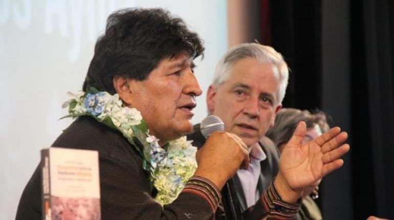 El expresidente Evo Morales junto al exvicepresidente Álvaro García Linera. | Twitter