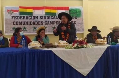 David Choquehuanca durante su discurso en Tarija. ANF
