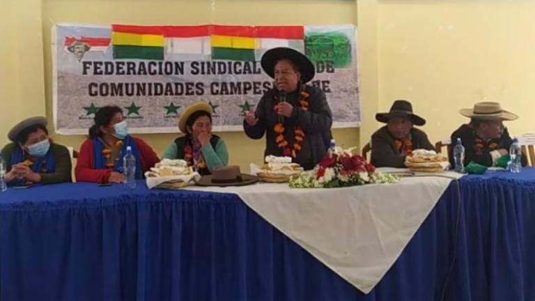 David Choquehuanca durante su discurso en Tarija. ANF