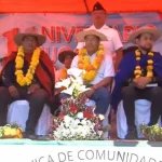 Presidente Luis Arce junto a ejecutivos de las centrales campesinas.